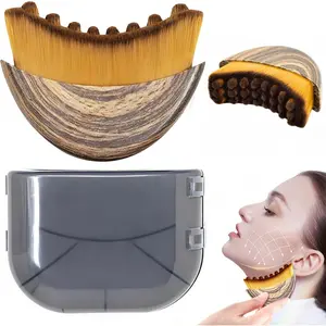 Facial Lymphatic Drainage Massager Brush - Ergonomic Design for Precise Skin Fit, Compact, Sensitive Skin-Safe, Soothing Puffiness Relief, High-Quality Gua Sha Skincare Tool, Dry & Daily Use, Single Item
