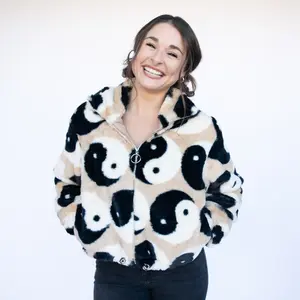 90's Baby Yin Yang Faux Fur Jacket