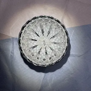 Silver Peacock Feather Glow-in-the-Dark Artisan Porcelain Teacup