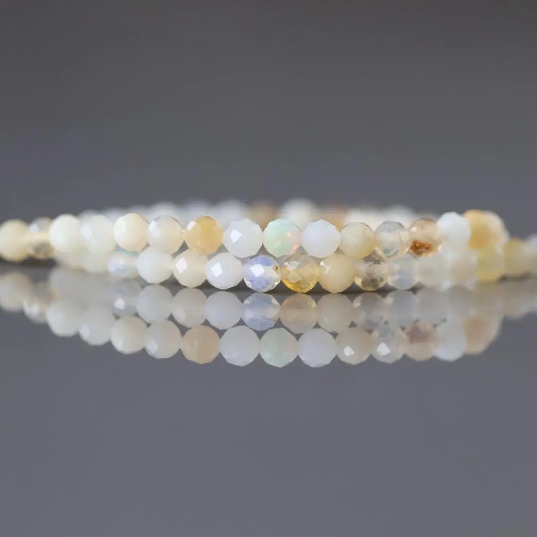 3mm Yellow Opal Beads 15" Opal Genuine Gemstone Beads Natural Opal for Jewelry Making Beading Craft Gift Beads October birthstone