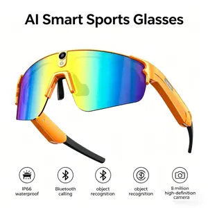 New Outdoor Sports Cycling Multifunctional Smart Glasses with  Camera, Capable of Recording Videos and Taking Photos,  Wireless Calling, Music Playback, AI Voice Assistant, Real-time Translation in Multiple Languages, Anti-shake Design, Touch Control