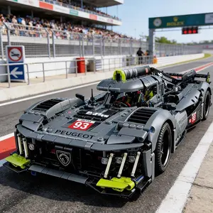 2026 New Peugeot 9x8 Le Mans Hybrid Supercar Building Blocks Racing Model Assembly Set, Adult Children Gift Choice