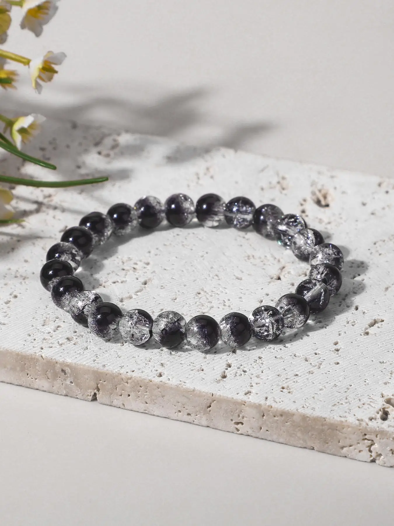Handmade Crystal Bracelet, Crack Bead Design, Fashion Accessory for Men & Women, Ideal Gift for Meditation & Energy Healing