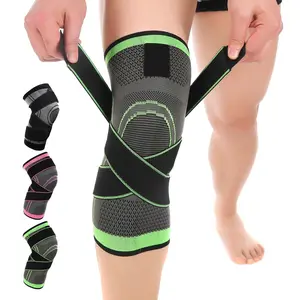 Knee Brace with Compression Support Straps Unisex High Elasticity Relieves Pain for Arthritis Meniscus Tears Sports Running One Pair Per Pack