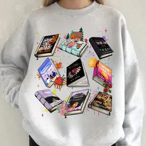 Custom Sweatshirt Of Your Favorite Books , Custom Books Collection T-shirts, Book Sweatshirt, Dark Romance Hoodie, I Love You Booktok Sweater , Dark Academia Shirt, Book Lover Gifts Womenswear Tops Crewneck Pullover Cute Fitted