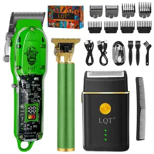Professional Hair Clippers for Men,Professional Barber Clippers and Trimmer Set,Mens Cordless Clipper, Electric Hair Cut Machines,Cordless Mens Grooming Kit for Face, Hair, Gifts, Cordless Rechargeable Clippers
