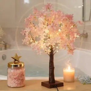 Elegant Cherry Blossom Tree Light, USB Powered Design, Warm LED Bulb, Ideal for Bedroom, Commercial Spaces, Weddings, Home Decor, Birthdays