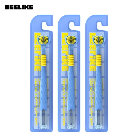 CEELIKE 3-Sided Toothbrush with Soft Bristles for Gentle Care & Travel-Friendly Design for Comprehensive Teeth and Gum Cleaning#Summervibes
