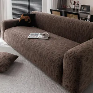 Geometric Pattern Sofa Cover, 1 Count Modern Simple Washable Sofa Slipcover, Dust-proof Sofa Protector for Home Living Room Office