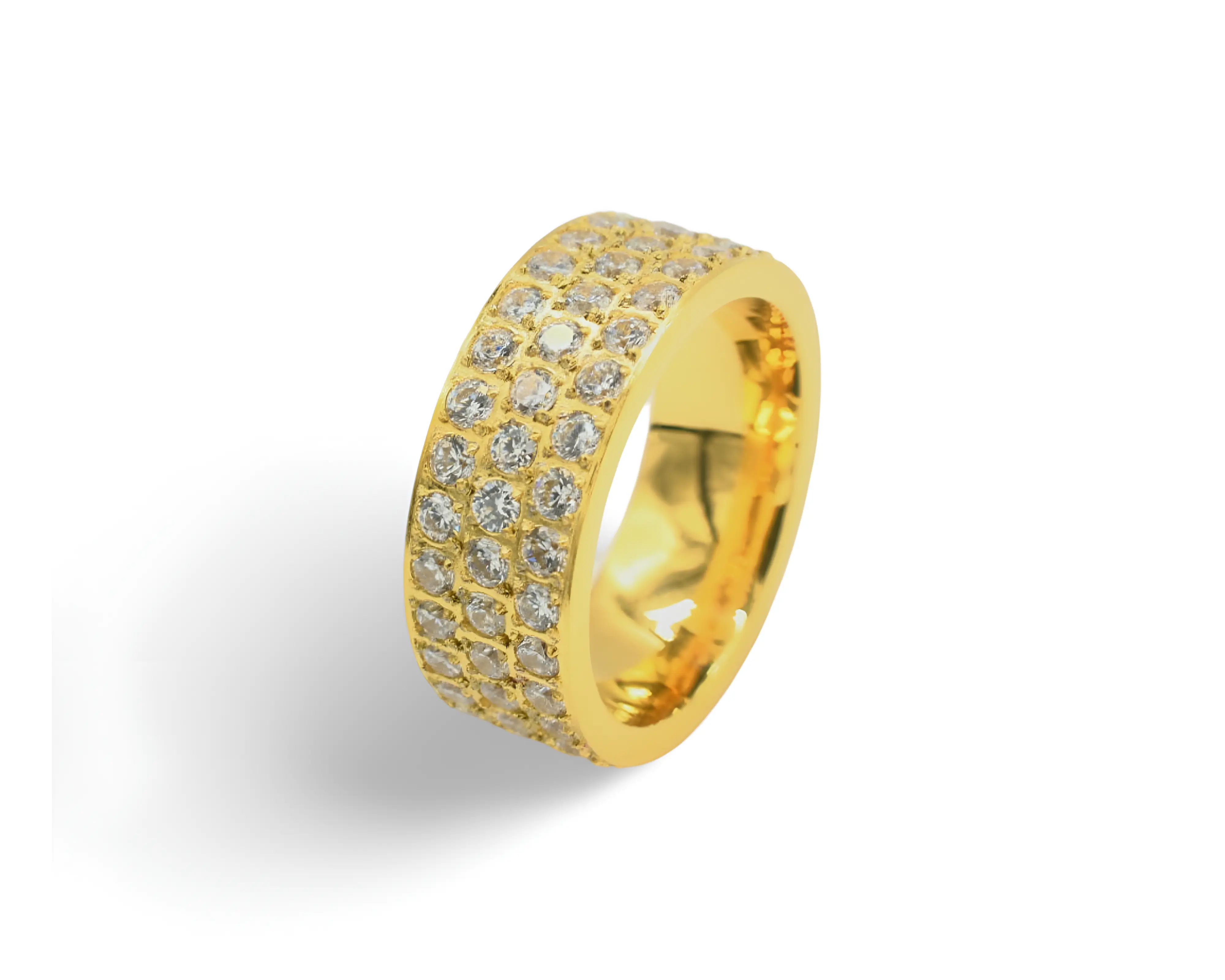 Kylie Ring Stainless Steel with Decorative Elements, Featuring a Round Band and Decorative Details