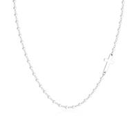 sideway cross pearl Silver