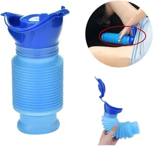 750ml Adult Urinal Portable Shrinkable Personal Mobile Toilet Women Kid Pee for Outdoor Car Travel Traffic Camping Potty