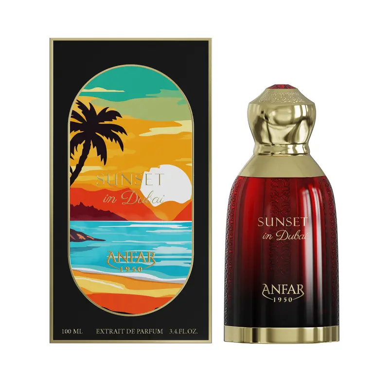 Oud Al Anfar Sunset in Dubai Unisex Fragrance Perfume 3.4 Fl Oz Eau De Parfum with Ginger Mandarin Rose Water Cinnamon Notes