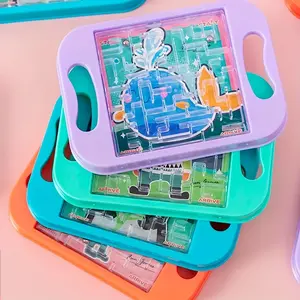 Mini Balance Maze Toys Set, Maze Board, Handheld Rolling Game, Educational Brain Development Toy Gift, Random Style & Color, 10 Pieces