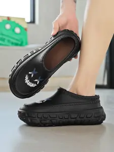 Unisex Soft Cushion Closed-Toe Slides: EVA Material, Warm Winter Slides Footwear, Thick Soled Slippers