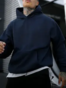 Men's Loose Fit Hooded Sweatshirt, Urban Street Style, Long Sleeve, Casual Daily Wear, Comfortable Pullover, Perfect Gift, Plain, Casual Fashion Loose