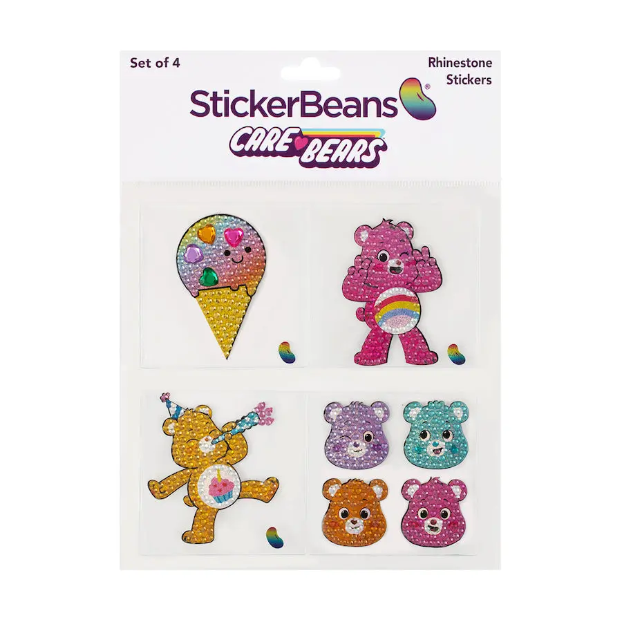 Care Bears 2 Set of 4 Decorative Stickers for Festive Home Ornaments