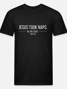 Men'S "Faith Took Naps" Print T-Shirt| Comfortable Breathable Round Neck Short Sleeve Casual Streetwear Top, Machine Washable All-Season Tee for Birthday and Holiday Gifts