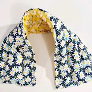 Therapeutic heating-cooling rice neck wrap, Rice Bag, Heat Pad, Cold Pack, Daisies