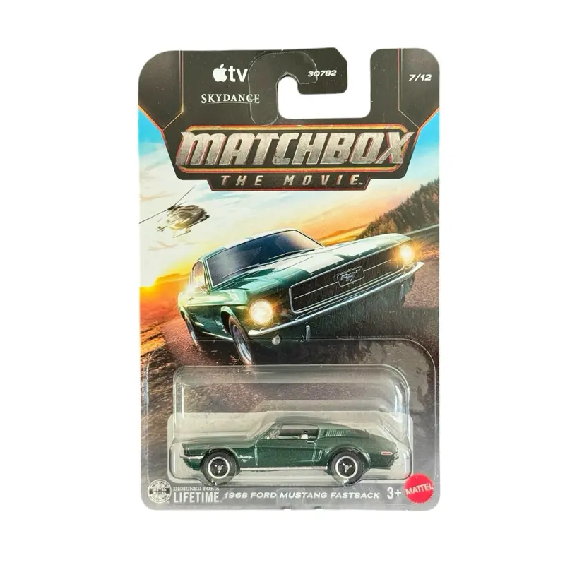 Matchbox Movie Edition 1968 Ford Mustang Fastback 1:64 Scale Diecast Toy Vehicle, Car Collectible