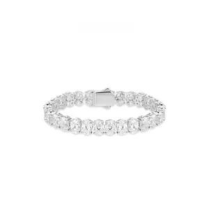 VAMERAY #3157 65 Carat Prong-Set Oval Cut Tennis Bracelet