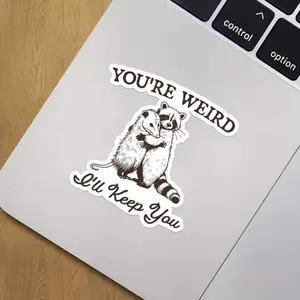 Your strange and cute raccoon and opossum - waterproof and durable phone case graffiti sticker - perfect for sticking on cups, computers, books, car stickers, and bumper stickers.