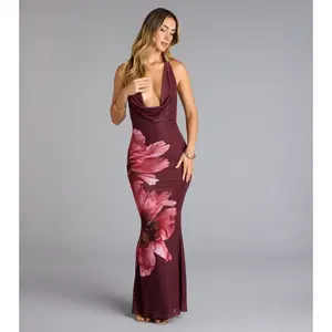 Wine And Dine Floral Open Back Maxi Dress