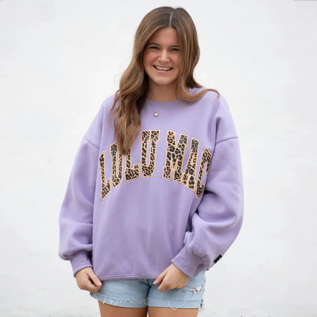 Lulu Mac lavender leopard sweatshirt