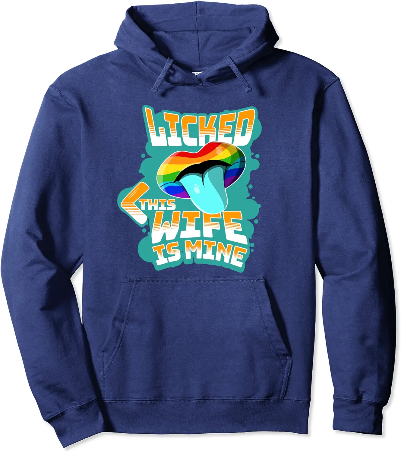 Lesbian Couple Outfit LGBT Pride Proud Lesbian Wife Rainbow Pullover Hoodie - Dilpreetka Shop 62B0BZT73XTV