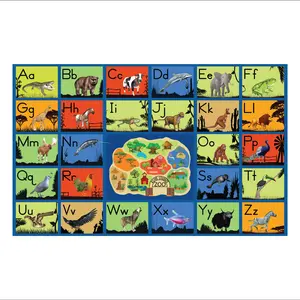 Alphabet/Habitat Rug and FREE 3D AR App for 2-6 year olds at Home or School