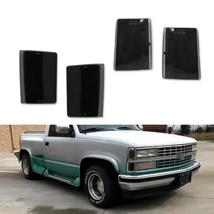 4pcs Smoke Upper & Lower Side Marker lamps light For 1988 1989 1990 1991 1992 1993 C K 1500 2500 3500 Suburban Blazer, Replace OEM #:5975198 , 5975197 , 5975196 , 5975195; GM2557102 , GM2556102 , GM2551105 , GM2550105