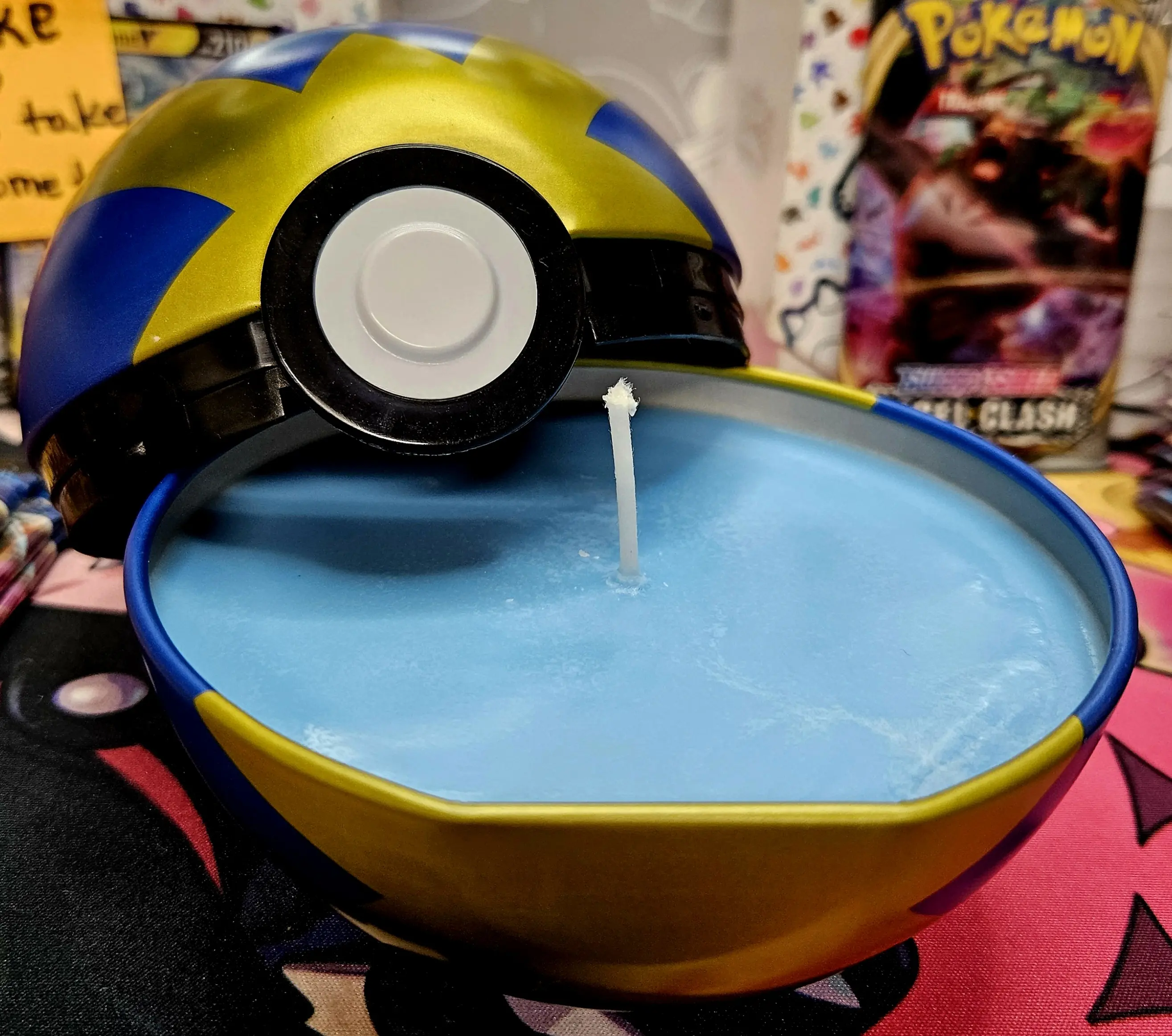 Handmade Pokeball Scented Candle - Premium Fragrance Oils and Natural Cotton Wick