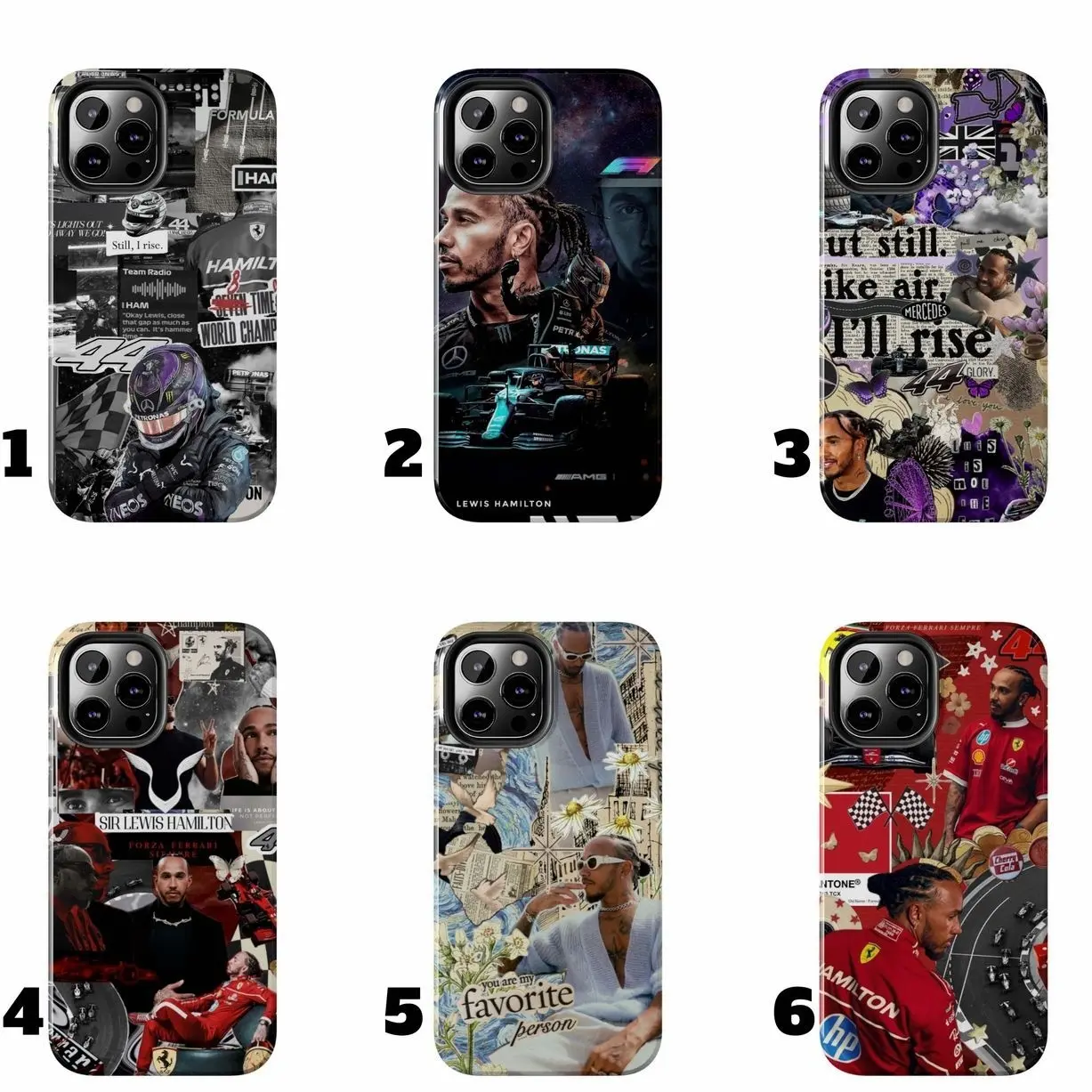 Lewis Hamilton Phone Case v2 Touch - Formula One Racing Star | F1 Fan Phone Case Compatible with iPhone 17, 16, 15, 14, 13, 12, 11, X & Samsung Galaxy