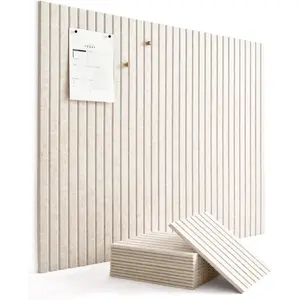 Large Bulletin Board 48"x36" - Office Wall Organizer, Replace your Old Cork Boards for Walls for Office Decor -12-pack Felt Wall Panels to Use in  Office Decor, Classroom Decor (Limestone)