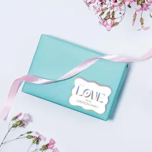 Personalized Wedding Gift Tag | With Love Design | Foil Cardstock Tag