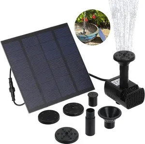 Solar Fountain, Solar Powered Bird Bath Fountain Pump， 1.8W Solar Panel Kit Water Pump, Outdoor Watering Submersible Pump for Pond, Pool, Garden, Fish Tank