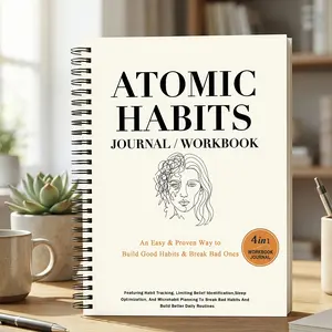 Atomic Habits Practice Book & Diary, Build Positive Habits, Eliminate Negative Habits, 21-Day Challenge, Daily Habit Monitoring, Sleep Strategies