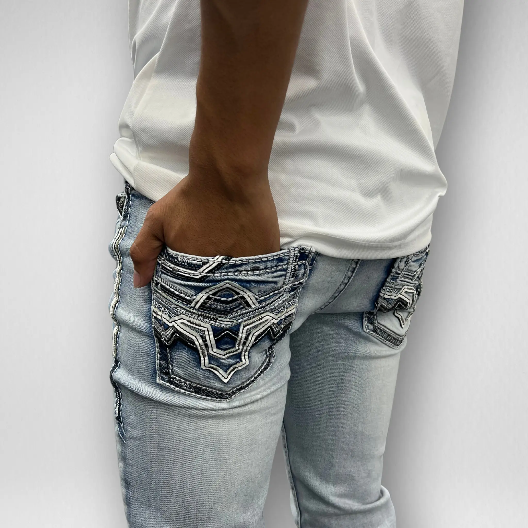 Youth Ace of Diamond Denim (P-1380-Light Blue)