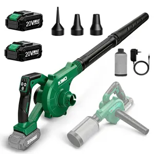 KIMO 20V Turbo 4-in-1 Cordless Leaf Blower, Vacuum & Mulcher | 190 CFM Handheld Power Blower | 2.0Ah Battery & Charger Included | For Lawn, Yard, Leaves, Dust, Pet Hair & Home Cleanup