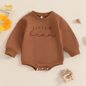 Newborn Baby Girl Boy Bubble Romper 3 6 9 12 18M Onesie Sweatshirt Long Sleeve Oversized Fall  Bodysuit