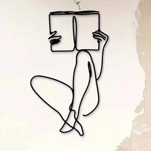 Creative Book Design Wall Art, Modern Metal Wall Hanging Decor, Wall Hanging Ornament for Home Living Room Bedroom Study Room, Hangable, Creative Modern Decoration