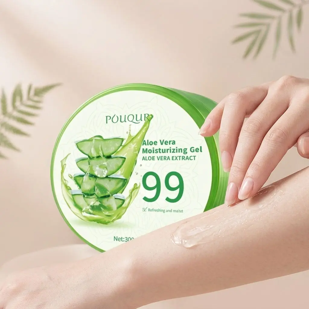 2Pc Aloe Vera Moisturizing Cream Soothing Skin Non‑greasy Lightweight Cream For Face Body All Skin Types Daily Skin Care 300g