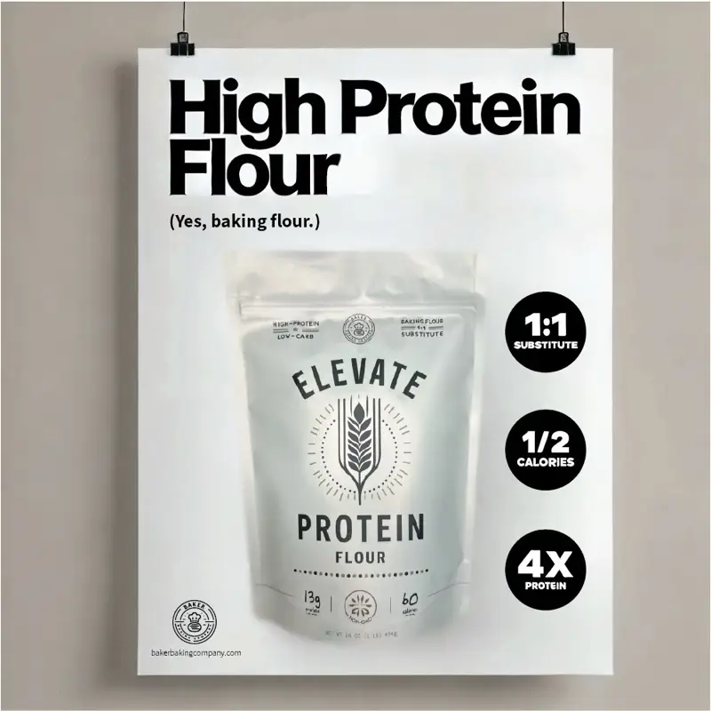 Elevate Protein Flour - 1:1 Substitute for Baking Flour. High Protein, High Fiber, Low Calorie