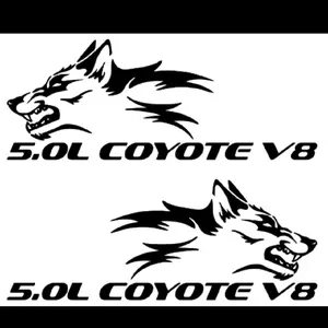 Coyote 5.0 decal, set of 2, 7" vinyl window decal Vehicle Exterior Decoration Stylish Car Merch