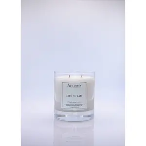 Handpoured Coconut-Apricot Scented Candle | Caf Au Lait
