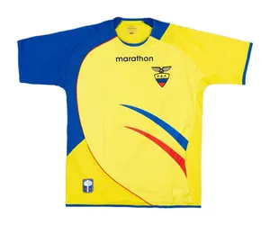 Ecuador 2006 football jersey, Home, Yellow - Blue - Red,soccer jersey,football jersey authentic, fan shirt, sports shirt, jersey vintage, Ecuador jersey, special edition, match jersey, training wear.