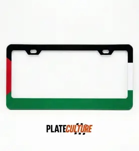 PlateCulture | Palestine Flag License Plate Frame Premium Car Accessory Durable Weatherproof Border for Car SUV Truck Universal Fit Front Rear Holder Global Culture Auto Mod
