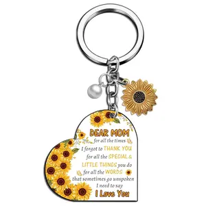 Birthday Gifts For Mom From Daughter Son Sunflower Gifts For Mom Birthday Gift Sunflower Keychain Moms Gift Ideas Mothers Day For Mommy Mothers Day