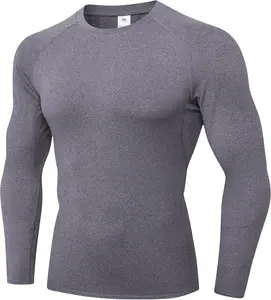 1 3 Pack Men's Compression Shirts Long Sleeve Workout Gym T-Shirt Running Top Cool Dry Baselayer Undershirts
