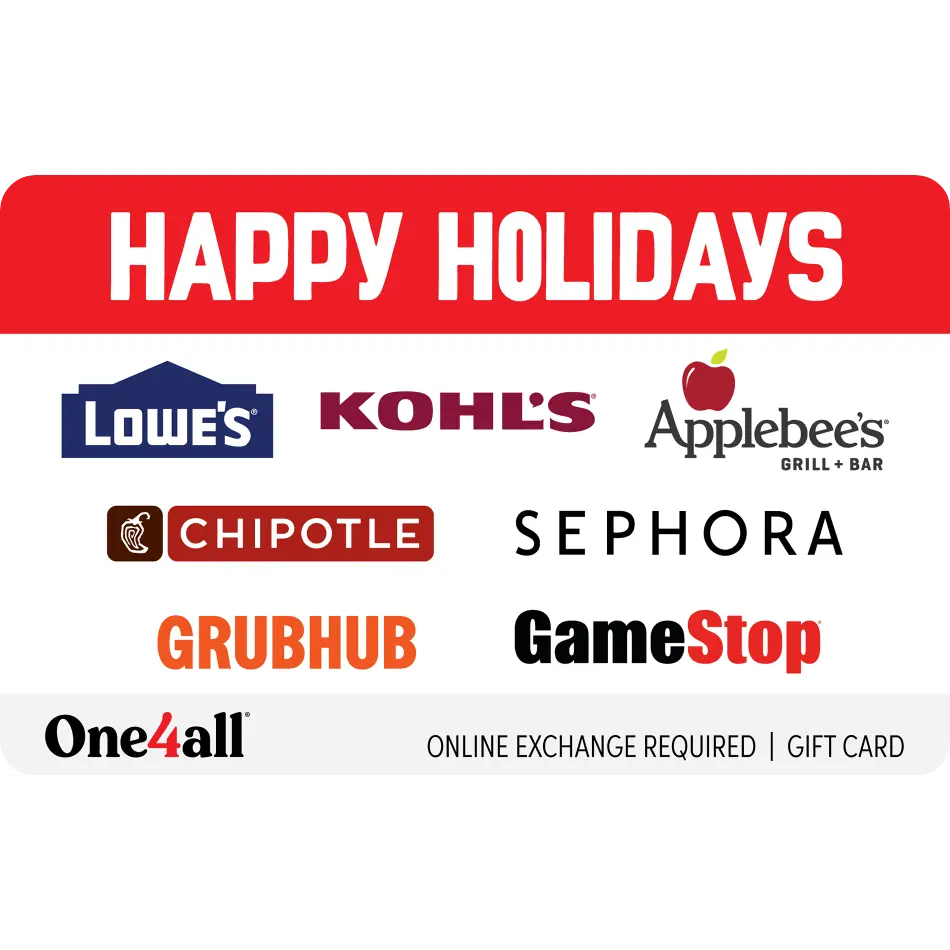 One4all Happy Holidays eGift Card | Holiday Gift for Many Brands